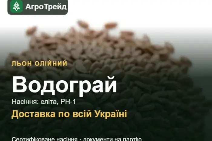 Льон олійний Водограй — насіння- фото № 1