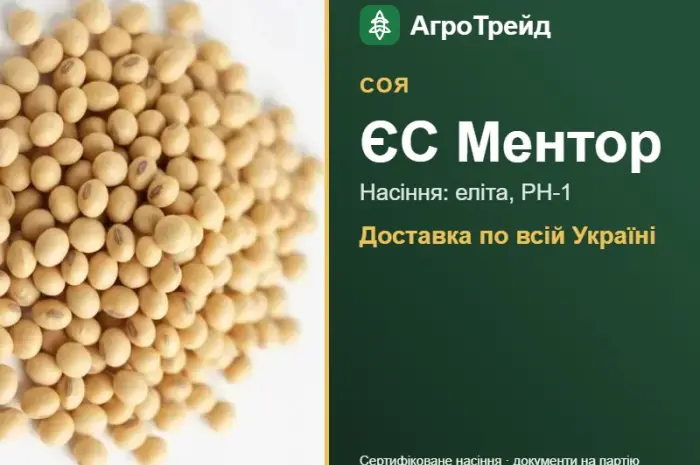 Соя ЄС Ментор — насіння- фото № 1